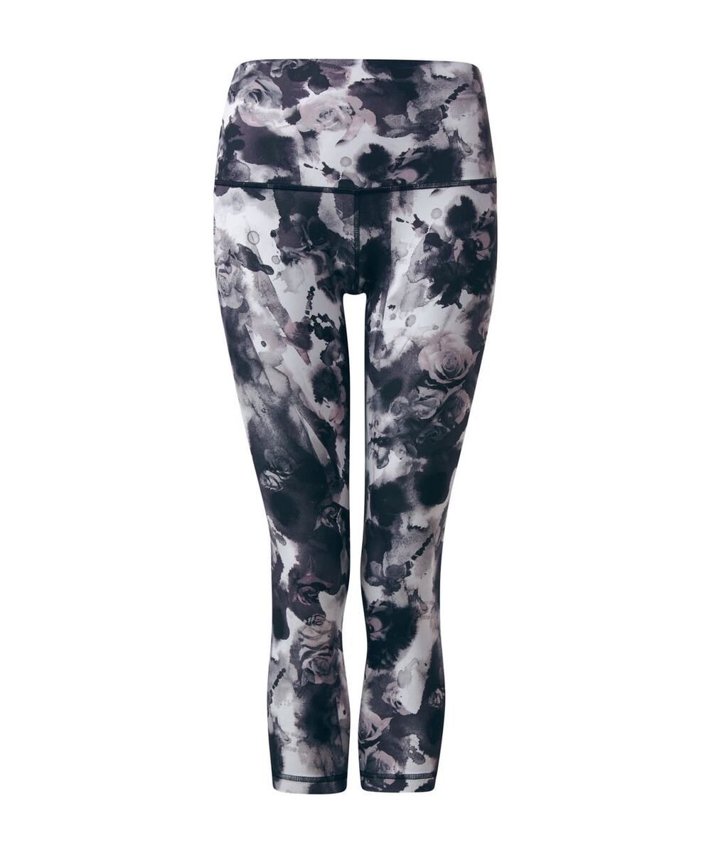 Lululemon Wunder Under Crop Hi-Rise Obscurred Black Dusty Mauve Gray Size 6